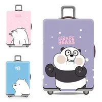 Cartoon Bear Luggage Protective Cover High Elasticity Painting Pattern Trolley Suitcase Dust Sleeves Dacron Travel Accessories 2
