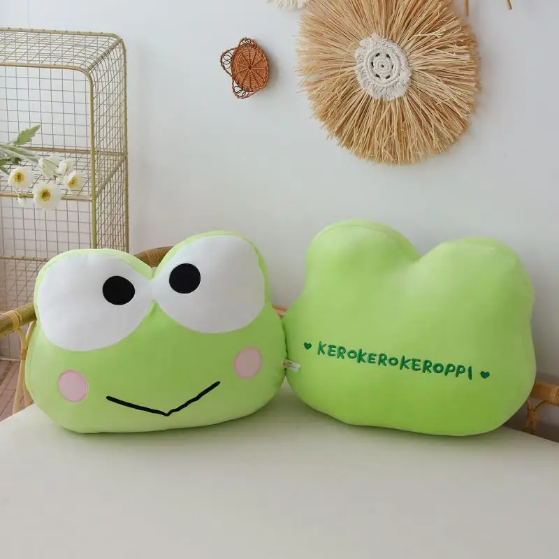 Kawaii Sanrio Kero Kero Keroppi Car Accessories CuteKero Kero Keroppi Headrest Seat Belt Cover Back Cushion Anime Pillow Gift