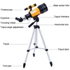 F30070M Professional Astronomical Telescope AZM70300  HD High-Power Portable Tripod  150 Times Zoom Night Vision View Moon Star 4