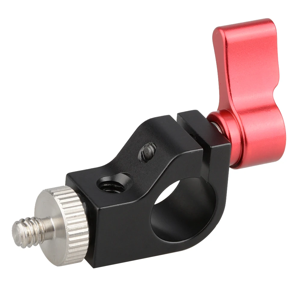 Single 15mm Rod Clamp With 1/4"-20 Threaded Screw Mount For Camera 15mm Rod Supp