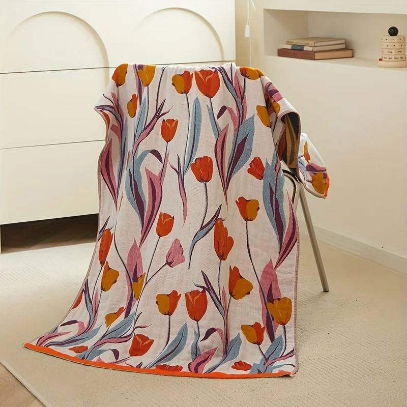 Senior adult bath towel, cotton material soft breathable, absorbent, can also be used as a nap blanket, 75 * 150cm 2