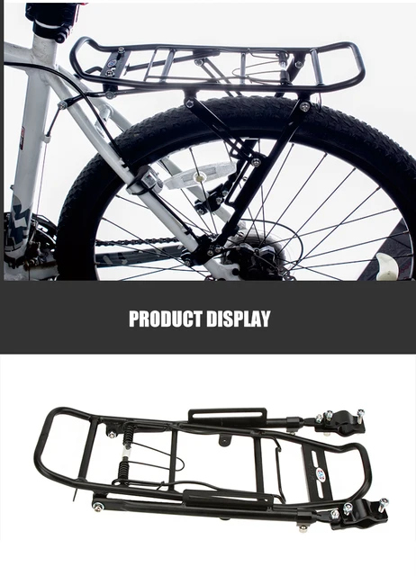 60KG Capacity Aluminum Alloy Bicycle Rear Rack Soporte Bicicleta Bycicle  Bike Rack Cargo /Luggage Carrier For V/Disc Brake - AliExpress