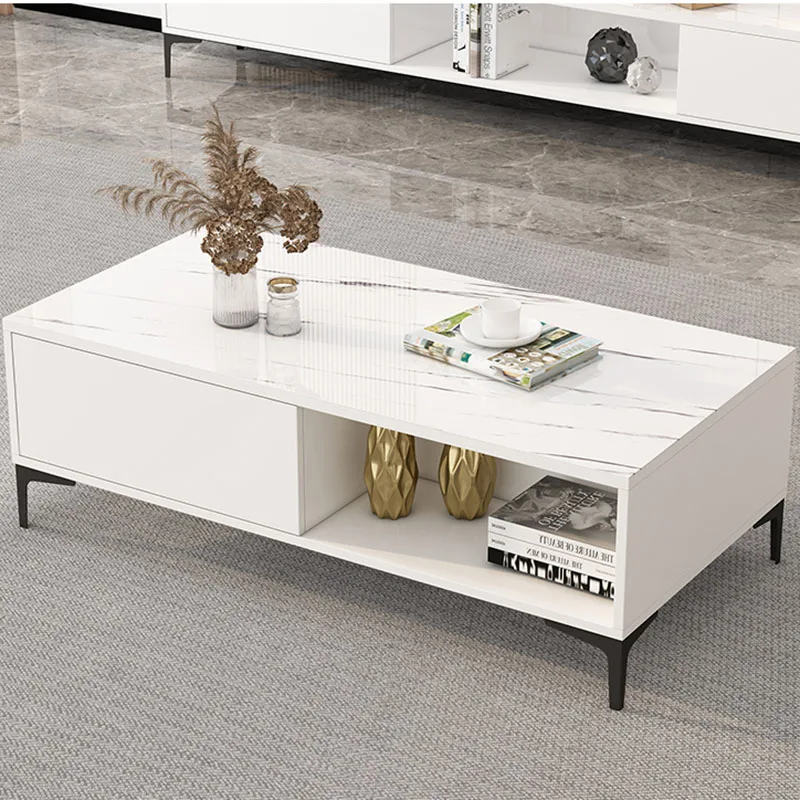 

Design Rectangular Coffee Tables Nordic White Luxury Minimalist Coffee Tables Vintage Nordic Mesas Auxiliares Home Furniture