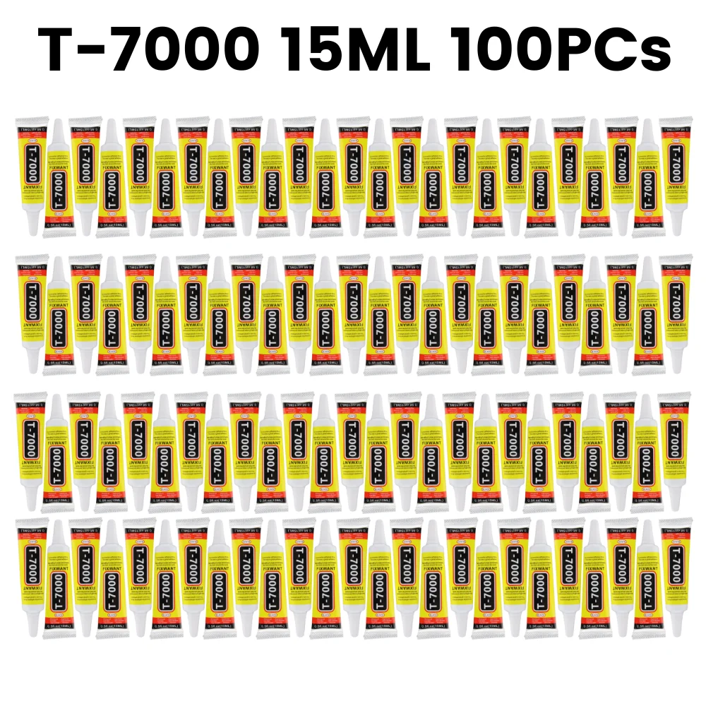 100PCS 15ML T-7000 Schwarz Kontakt Elektronische Komponenten Kleber Telefon Reparatur Kleber Mit Präzision Applikator Spitze – Detail 2