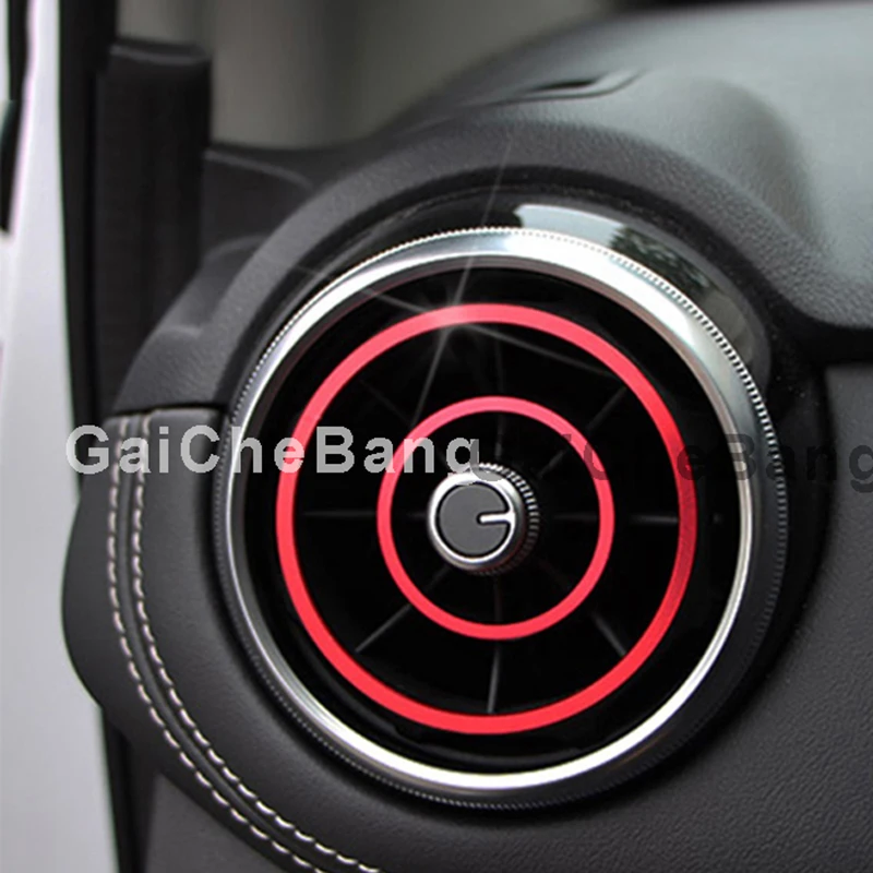 

For MG 6 17-18 Air Conditioning Outlet Knob Circle Decoration Cover Central Control Sticker Car 2 Outer Rings 2 Inner Ring