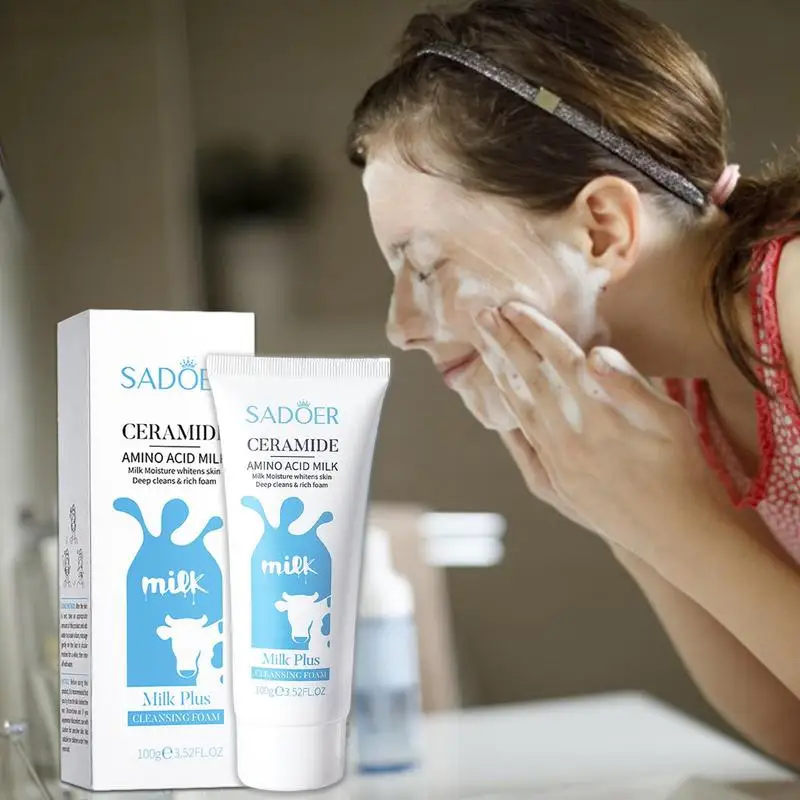 

3.52 Fl Oz Amino Acid Face Wash Milk Face Wash Amino Acid Mild Cleanser Amino Acid Foaming Face Wash Ceramide Facial Cleanser