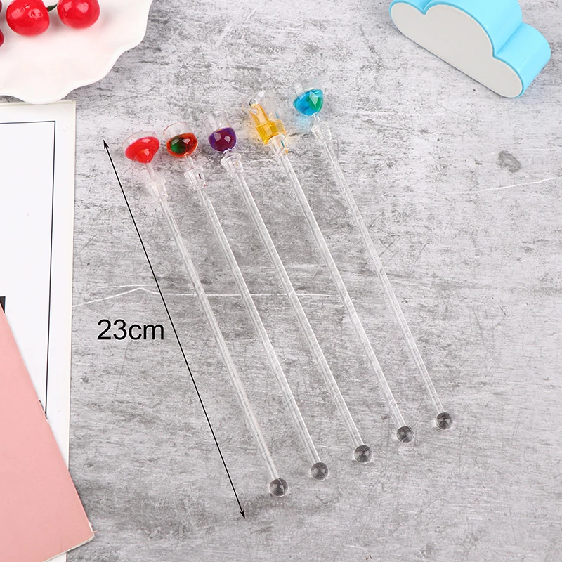 1PCS 23cm Stirring Acrylic Stirrers Kitchen Bar Tool Juice Party Cocktail Drink Mixer Swizzle Stick Wine Agitators bar tools