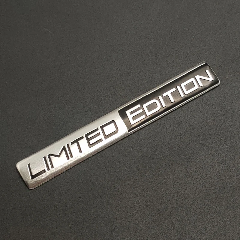 3D Chrome Red Black Aluminum LIMITED EDITION Emblem Badge Car Stickers Motorcycle Decal Accessories