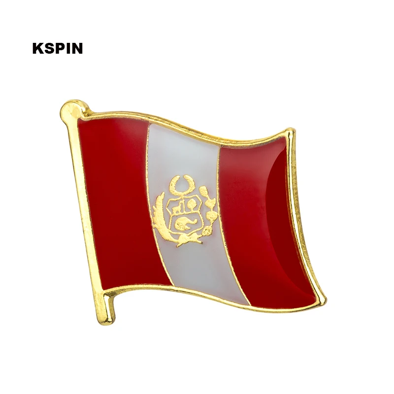 Peru flag pin New lapel pin badge Brooch Icons KS-0231