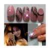 5Pcs NFC Flash Nail Sticker LED Bare Chip Intelligent Luminous Nail Lamp Nail Sticker Enhancement, White Light 5