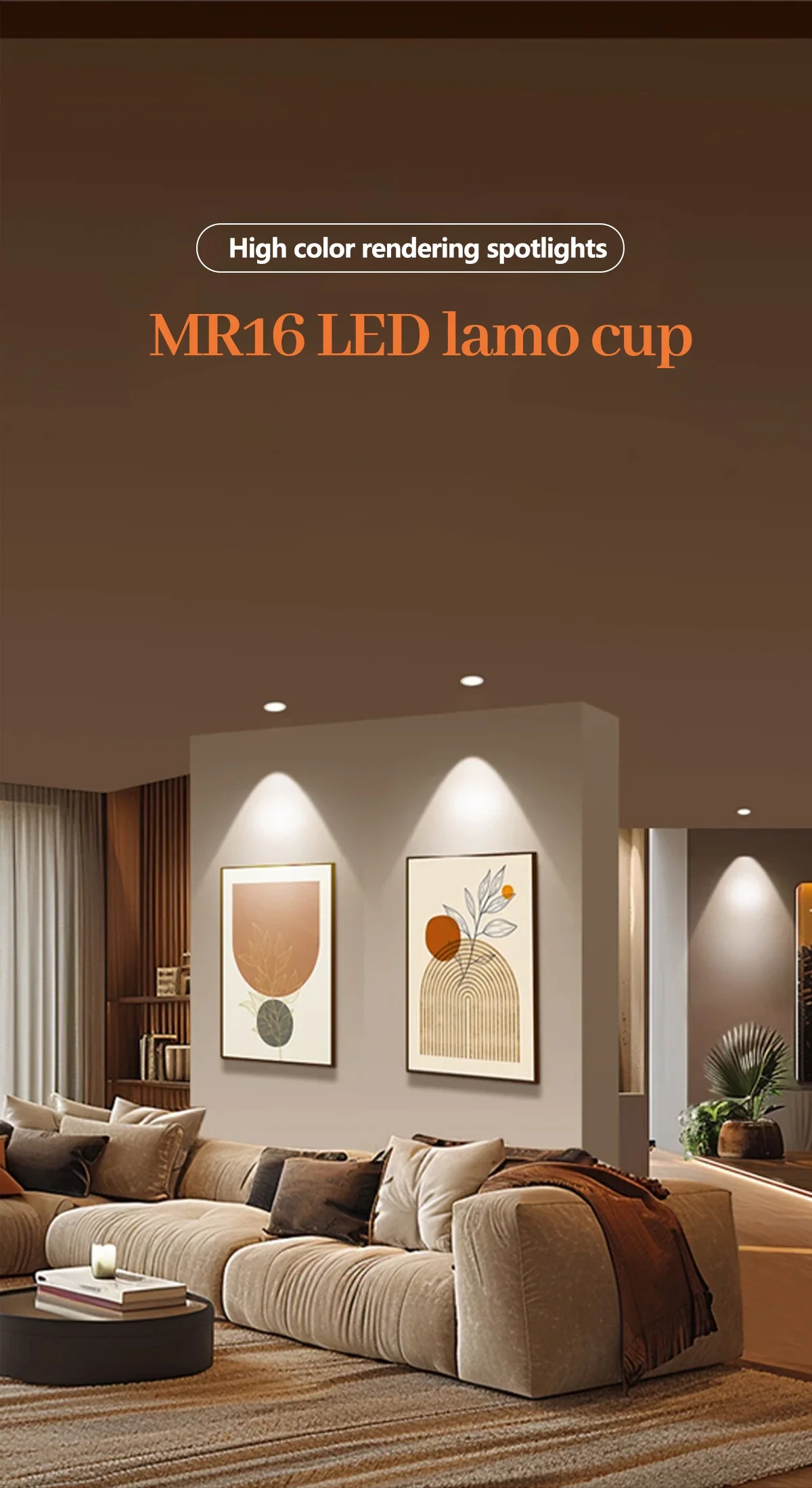 Description Picture 3 of item2PCS Energy Saving Mr16 Spot Lampara No Flicker GU5.3 Base Full Voltage AC/DC12V AC 110V 220V Warm Suitable for Home Derection