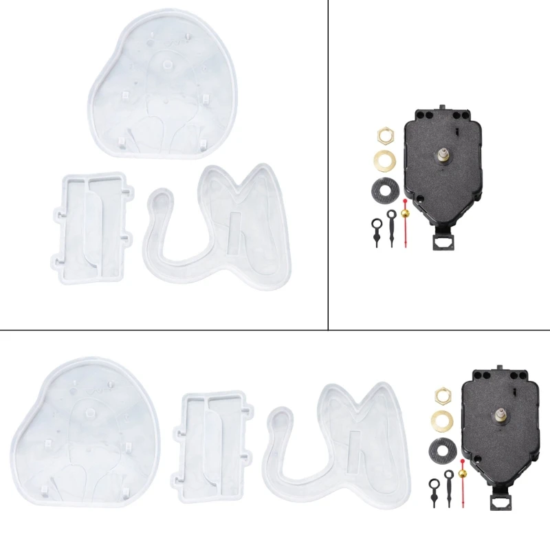 

Silicone Mold DIY Cat Clock Resin Molds Wall Hanging Decoration Crafts Epoxy