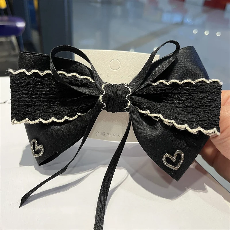 Korean High-quality Fashion New Wave Heart Shape Hair Clips Bows Lovely Accessories for Girls Women Kawaii Barette Cheveux Femme