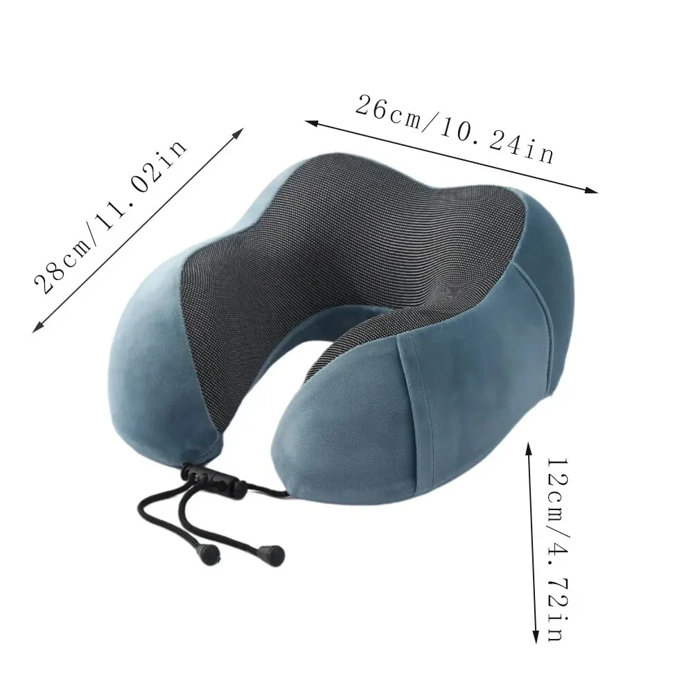 Soft Travel Pillow U Shaped Travel Healthcare Memory Foam Neck Cervical Airplane Pillow Neck Cushion 3