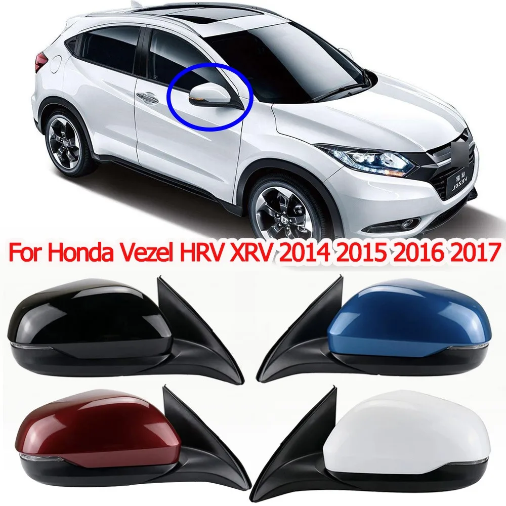 

For Honda Vezel HRV XRV 2014 2015 2016 2017 76208-T7J-H01 76258-T7J-H01 Car 8 Wires Rearview Mirror Assembly Electric Folding