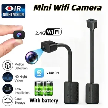 V380 Pro WIFI Mini Camera HD Built-in Battery Human Tracking IP Remote Monitoring Camcorder IR Night Vision Body Protable Camera 1