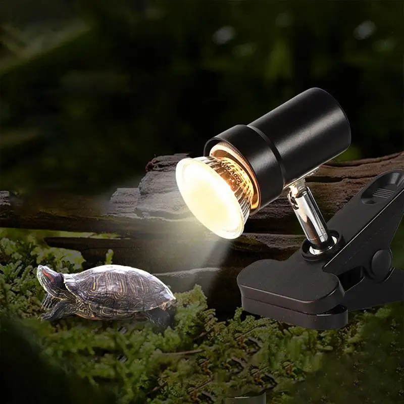 Snake Heating Lamp Simulates Sunlight Adjustable Shower Bulb Water Tank Accessories Small Pet Heating Bulb Clip