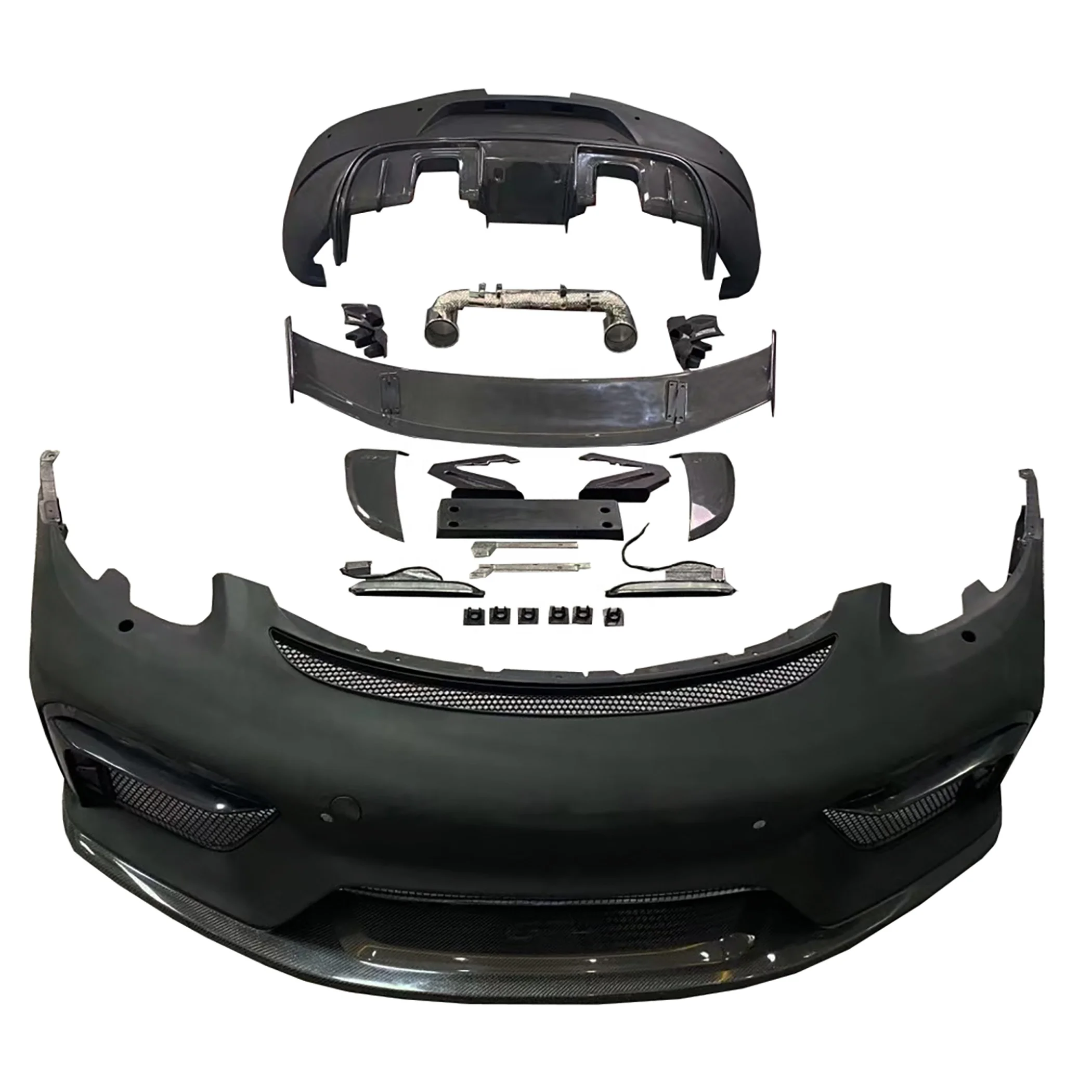 718 Gt4 Aerokit Per Porsche 981 Tuning Body Kit Per Porsche 981 Cayman Paraurti Body Kit Per Porsche 981 Cayman