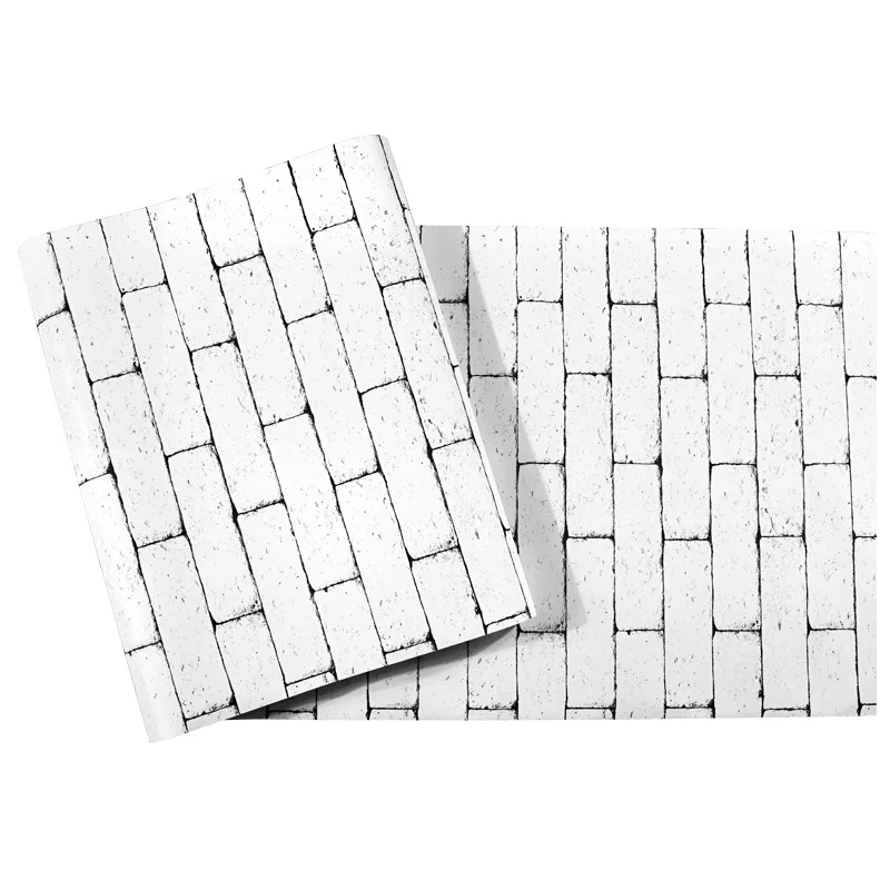 

Nordic Geometric Grid Wall Papers Home Decor Black White Faux Brick Wallpaper Roll for Living Room Mural Vinilo Decorativo Pared