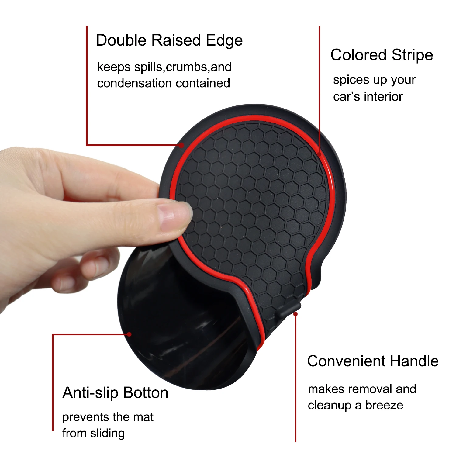 Cup Holder Coasters 1Pcs Waterproof for Car Model 3 Y