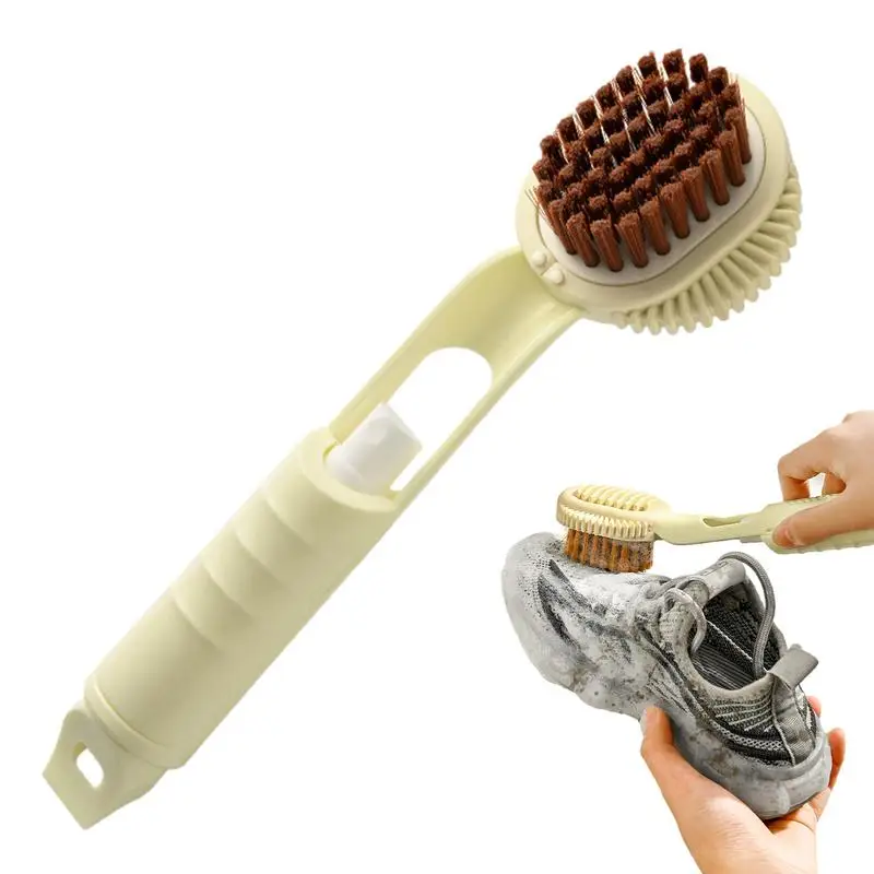 

Щетка с дозатором для мыла, многофункциональная щетка для жидкости, щетка для жидкости с добавлением мягкого меха, кухонная щетка с длинной ручкой