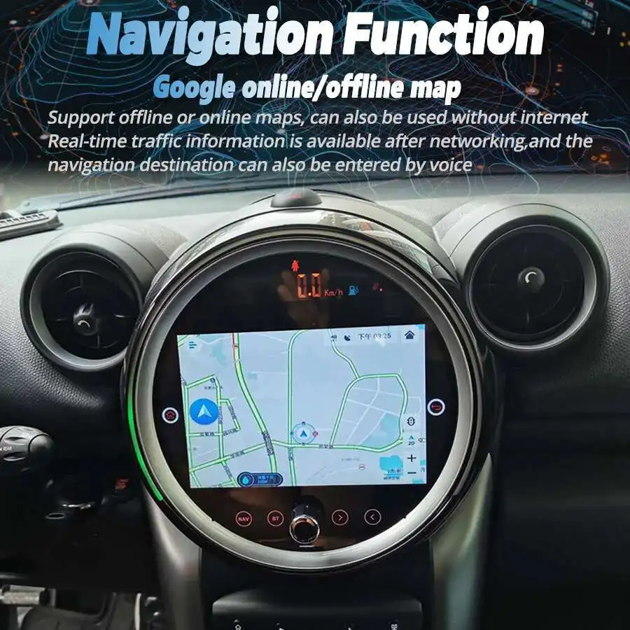 Pantalla de autoradio Android 13 para MINI COUNTRYMAN R60 R54 MINI COOPER unidad principal de Radio de navegación GPS Carplay DSP red 4G Lte 3