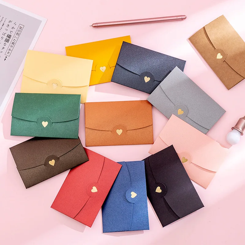Small Greeting Card Envelope 10.5*7CM 10 Pcs/lot Love Pearlescent Paper Mini Envelopes mini envelopes