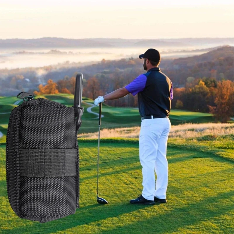 Mini Zipper Small Golf Ball Bag with Carabiner Portable Golf Waist Pouch Golf Accessories Pouch for Storing Two Drop Shipping