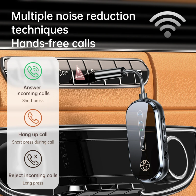 Dual-Function Bluetooth Audio Transmitter & Receiver with 3.5mm AUX Connection