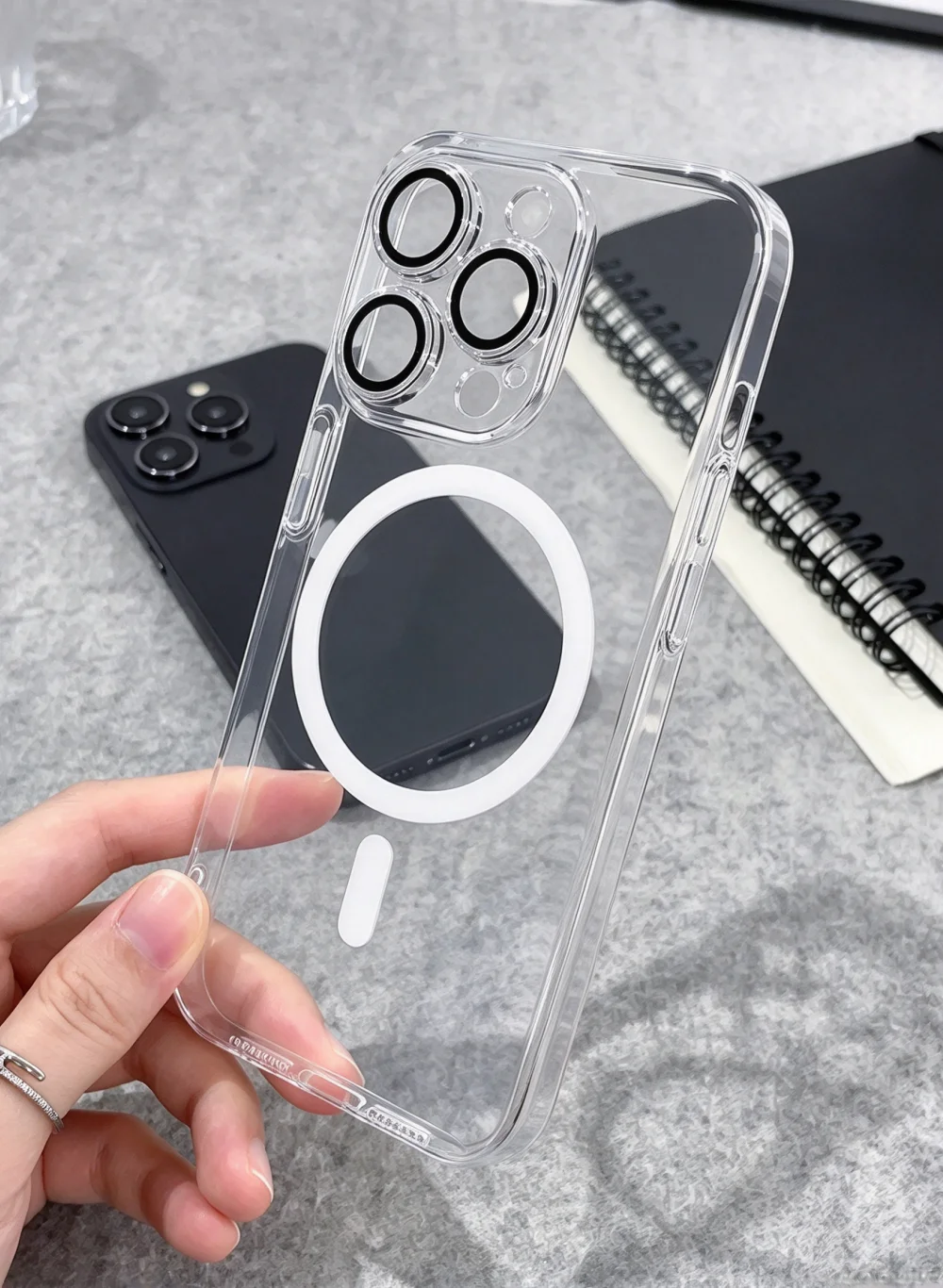 Ultra-Thin HD Clear Magnetic Wireless Charging Case - Slim Hard Plastic Cover
