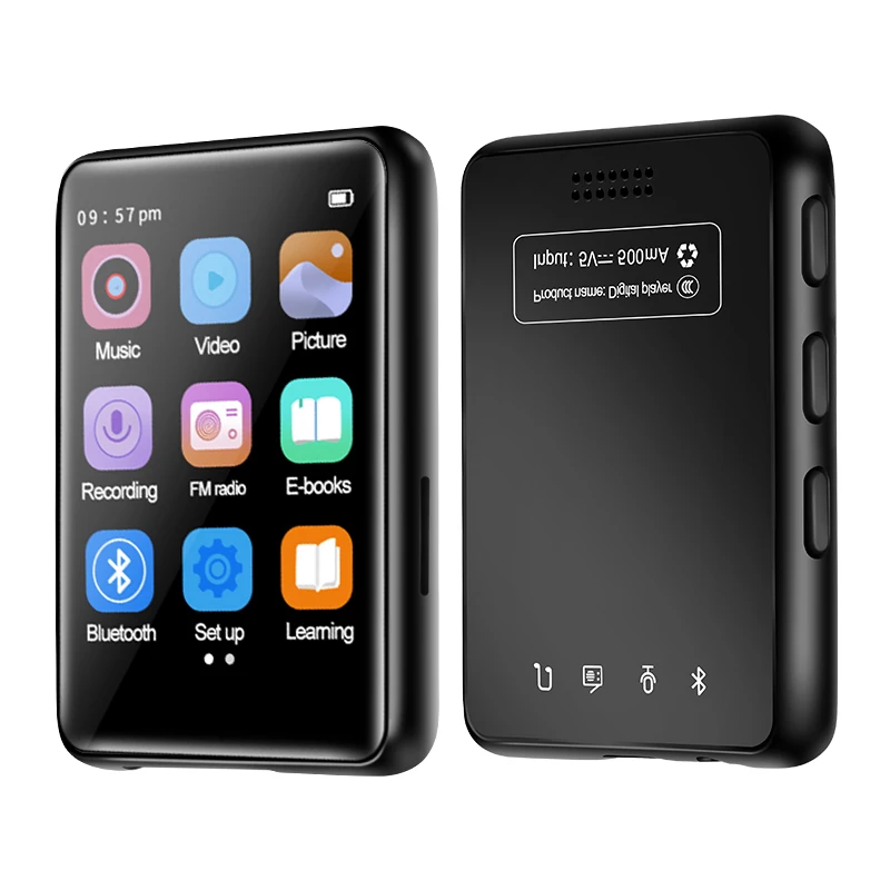 2.5Inch Full Screen Mp3 Mp4 Walkman Student Version Mini Ultra-Thin Bluetooth Portable Touch Screen Mp5 Music Player Support Car