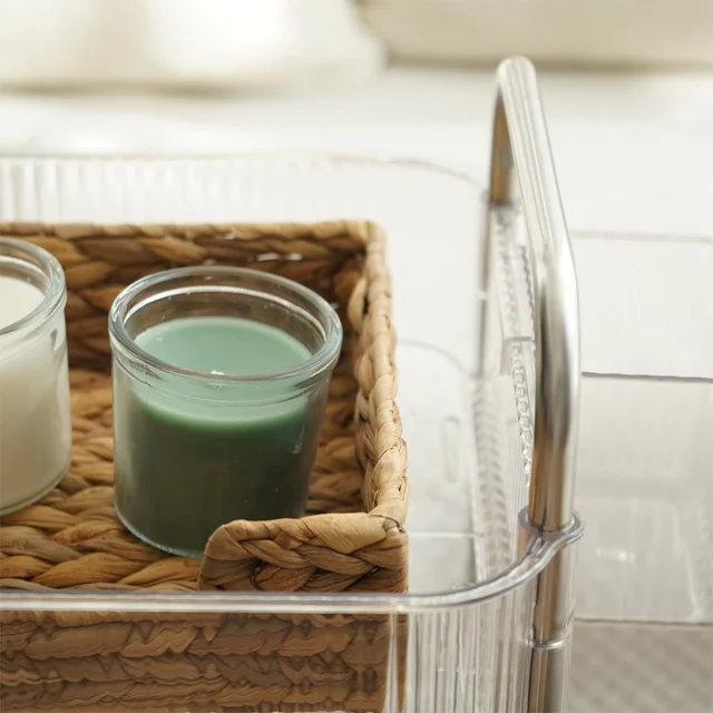 정리된 공간을 위한 모파인 투명 이동식 수납 트롤리