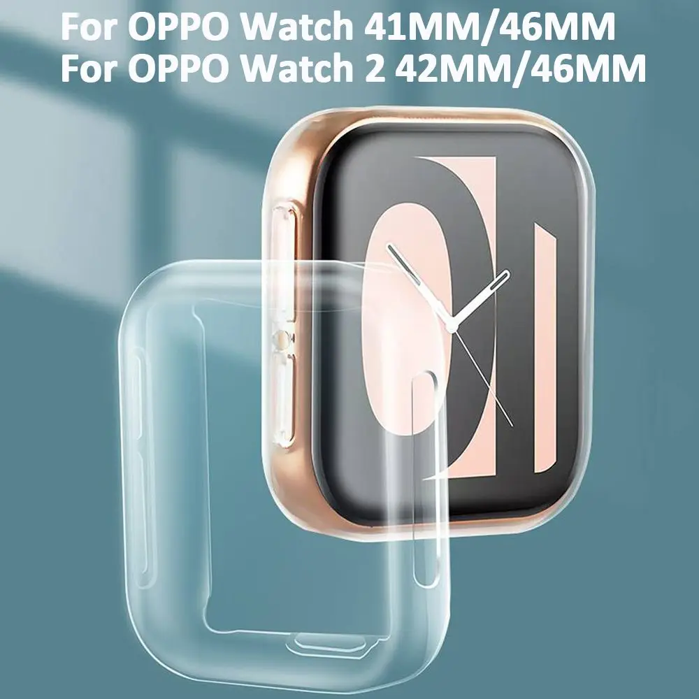 Soft Screen Protector Protective Bumper Case TPU Clear Cover For OPPO Watch 1/2 41MM 42MM 46MM