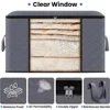 1/3pc Large Capacity Clothes Storage Bag Foldable Blanket Storage Bags Storage Containers for Organizing Bedroom Closet Clothing 5