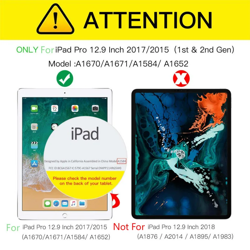 Capa para Tablet Fina com Suporte para Lápis Smart Cover Ipad Pro 12.9 Ipad Pro 12 A1670 A1671 A1584 A1652 2023 2023 - Imagem 3