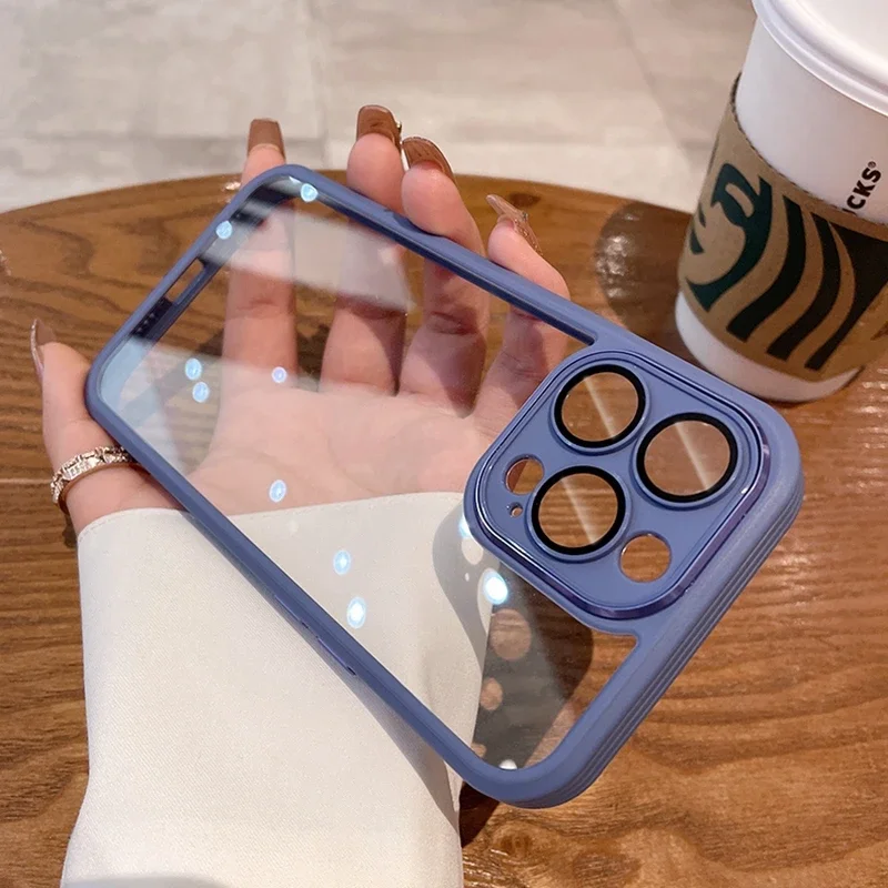 Transparent Shockproof Glass Camera Protector Case - Premium Hybrid Design