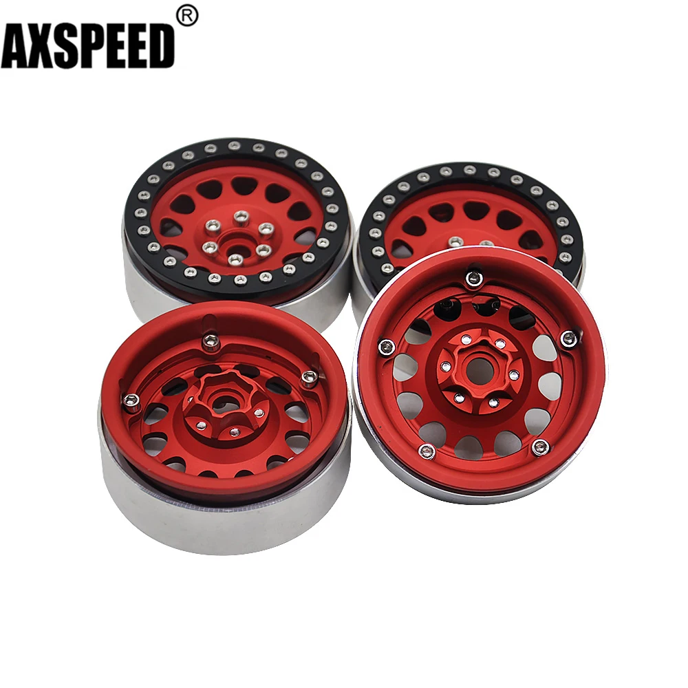 AXspeed 1,9" Beadlock Felgen Für 1/10 Axial SCX10 TRX4 D90 RC Crawler