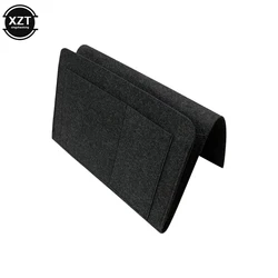 Deluxe Felt Bedside Storage Organizer with Multiple Pockets - 32-21-10CM (Black)