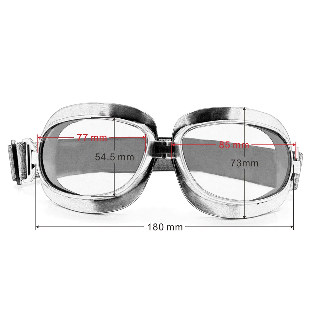 Motorrad Brille Leder Cafe Racer Vintage Steampunk Brille für ATV Dirt Bike Jet Ski Moto Helm Gafas Aviador – Detail 2