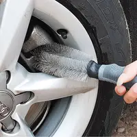 Car Wheel Cleaning Brush Profession Tire Auto Cleaning Detailing Care Wet  Dry Wheel Tire Rim Clean Brush Goods Accessory 1