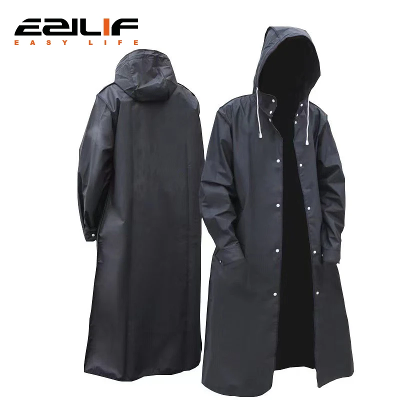 Raincoat Poncho EVA Adult Long Windproof Waterproof