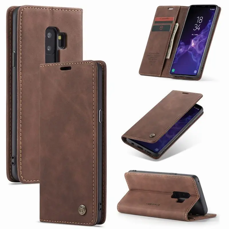 2024 Per Samsung S9 S8 Plus Custodia Cover Luxury Multifunzionale In Pelle Flip Magnetic Wallet Phone Bag Per Samsung Galaxy S 9 8 S9