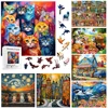 Adults Wooden Animal Puzzle DIY Crafts For Kid Brain Trainer Jigsaw Puzzle Hell Difficulty Family Interactive Game Wooden Puzzle 1