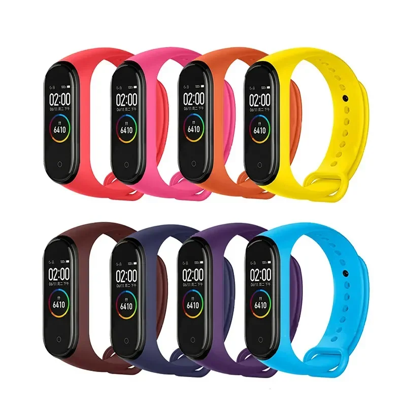 

Strap for Mi Band 7 6 5 4 3 Bracelet Mi Band 5 4 Strap Silicone Sport Watchband for Wristband 7 6 3 Replacement Wristband