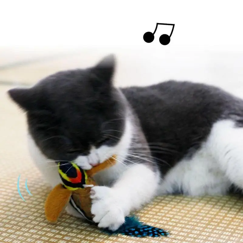 범용 플로피 새 고양이 장난감, DIY 고양이 지팡이, 고양이 나무, 고양이 타워 장난감, 개박하 새 모양, 상호 작용 고양이 장난감, 애완 동물용
