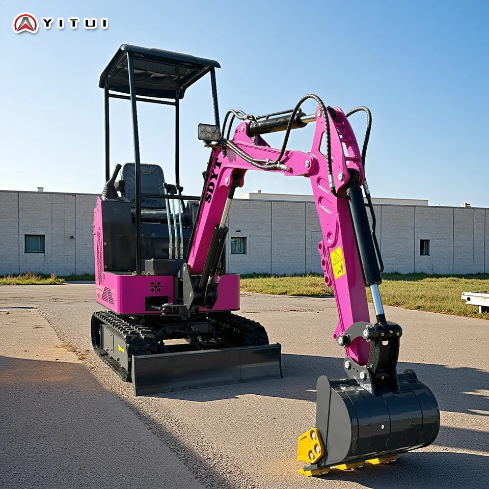 YITUI 1.5 Ton Mini Excavator, Customized Variety, EPA Euro 5 Certified, Multiple Attachments for Farms