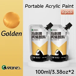 Vibrant 43 - Color Acrylic Paint Set for Creative Projects, 100ml Each (GOLDEN)