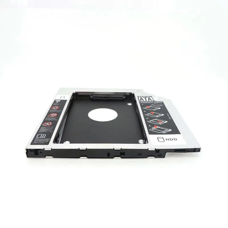 Aluminum 2nd Second Hdd Caddy Hard Disk Drive Case 9.5mm 12.7mm Optibay SATA 3.0 2.5'' SSD DVD CD-ROM Enclosure Adapterbox