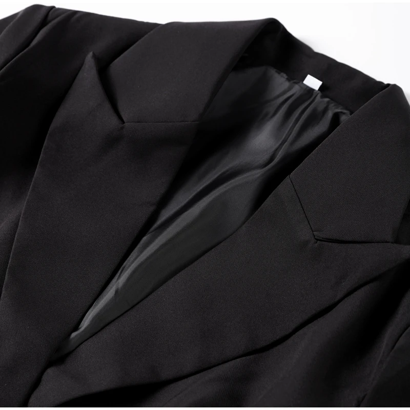 Elegante traje liso, vestidos largos para mujer, vintage, ajustado, sin espalda, con solapa y botonadura sencilla, vestido de otoño para mujer, versátil, para oficina y ropa de calle.