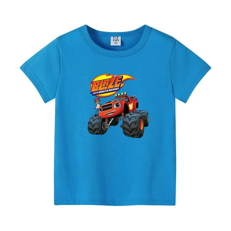  DJYLBV Camiseta de manga corta para niños Blaze Car para niños  de 5 a 12 años, azul (963-blue) : Ropa, Zapatos y Joyería